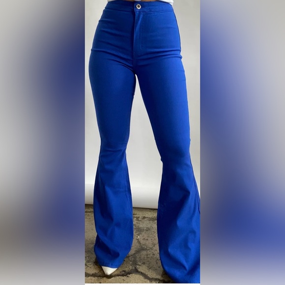 JC - Jeans Royal Blue Stretch Bootcut Pants Women’s Size M NWT - Picture 3 of 9